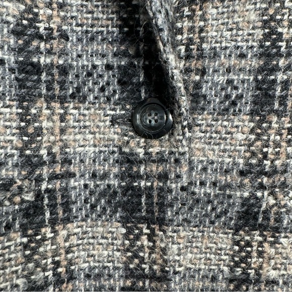 Vintage 80s Pendleton Gray Plaid Tweed Wool Blazer Jacket Women's Size 6 - Picture 3 of 8